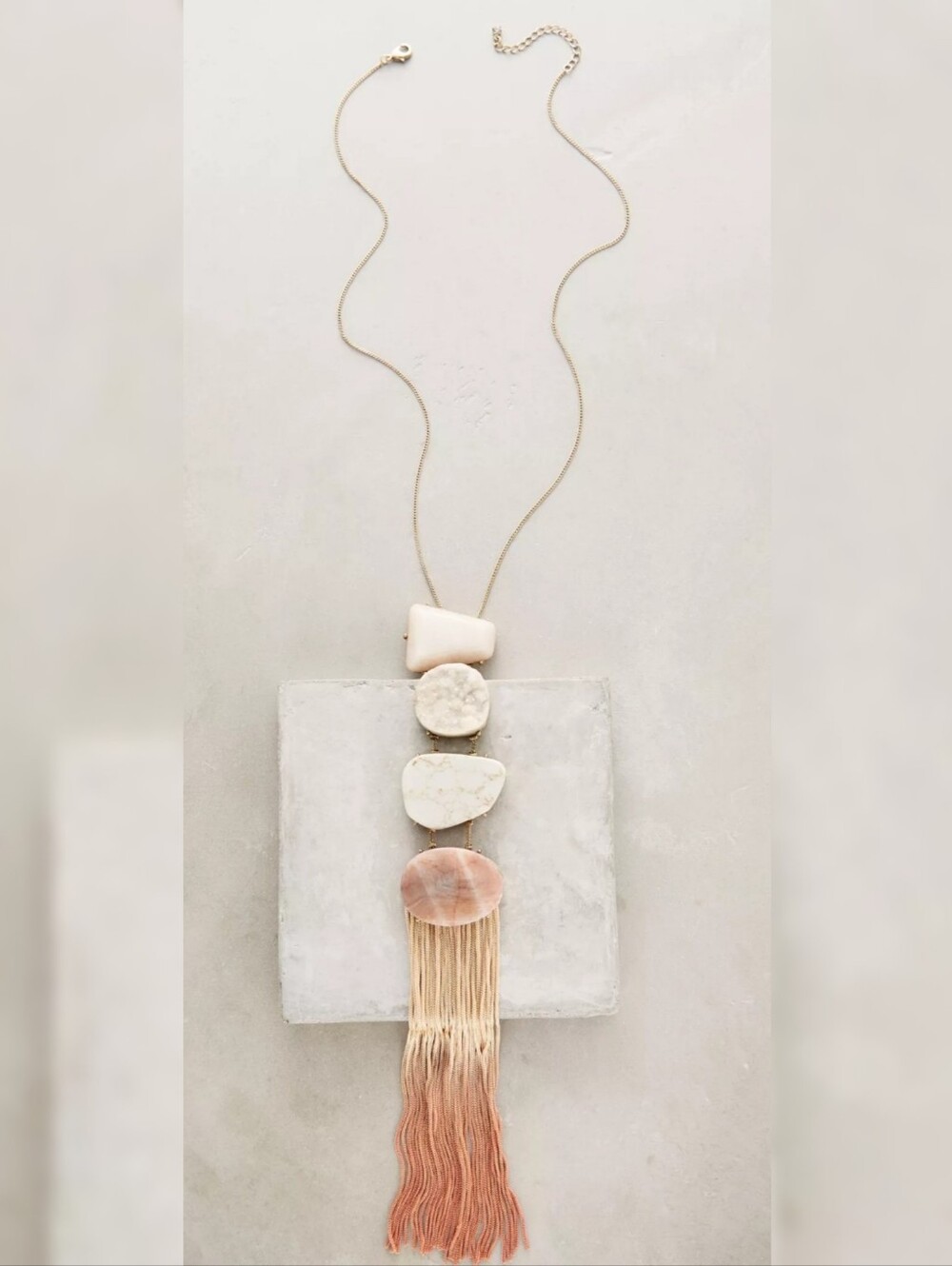Anthropologie Iona Drusy Quartz Chunky Boho Necklace